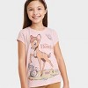 Girls' Disney Bambi Short Sleeve Graphic T-Shirt - Pink - 2 of 3