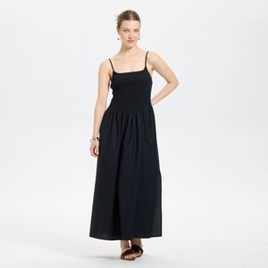 Women's Smoked Midi A-Line Dress - A New Day™ - 1 of 3