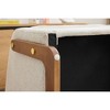 Okak Modern Chenille Fabric Accent Arm Chair with Wooden Frame,Comfy Sitting Chair with Gold Nailhead Trim,Living Room,Office - 4 of 4