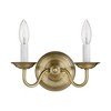 Livex Lighting Williamsburgh 2 - Light Wall Light in  Antique Brass - 3 of 4