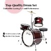 StarQuest Junior 3-Piece Drum Set – Premium Metallic Wine Red Finish with Bass, Snare, Tom and Crash Cymbal – Perfect for Junior Drummers and - 4 of 4