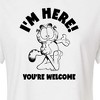 Women's - Garfield - I'm Here You're Welcome Cropped Graphic T-Shirt - 2 of 4