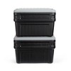 Rubbermaid 8 Gallon Action Packer Lockable Latch Indoor And Outdoor Storage  Box Container, Black (4 Pack) : Target