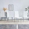 NicBex 4-Piece Set Dining Chair Modern PU Leather Tufted High Backrest Kitchen Chairs with Metal Legs - 4 of 4