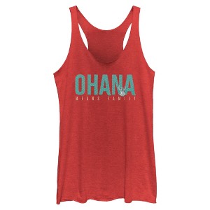 Women's Lilo & Stitch Bold Ohana means Family Racerback Tank Top - 1 of 4