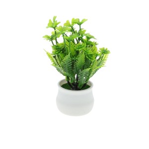 Unique Bargains Artificial Plants Plastic Green 2.76"x2.76"x5.51" 1 Pc - 1 of 4