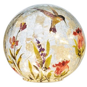 The Lakeside Collection Glass Globe With Fairy Lights Themed Butterfly Hummingbird Or Sea Life - Hummingbird - 1 of 2