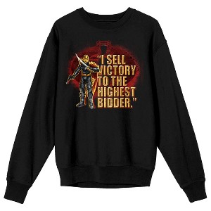 G.I. Joe I Sell Victory To The Highest Bidder Adult Black Crew Neck Long Sleeve Sweatshirt - 1 of 4