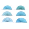 Unique Bargains Paper Hanging Decorative Folding Fans 8" 12" 16" 6 Pcs - 4 of 4
