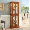 Okak Diapaly Cabinet, Curio Cabinet with 6 Adjustable Shelves and Tempered Glass Doors, Tall Cabinet for Living Room, Bedroom - 3 of 4