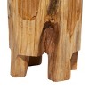 Contemporary Live Edge Teak Wood Stool Brown - Olivia & May: Handmade, No Assembly, Indoor Use - 4 of 4