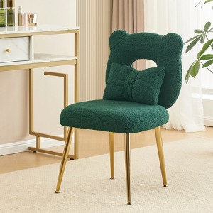 Chic Cute Accent Chair with an Upholstery and Butterfly Pillows for Cozy Elegance - 1 of 4