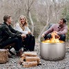 Smokeless Fire Pit, Outdoor Wood Burning Portable Firepit with Removable Ash Pan, Bonfire Pit with Poker, Stand for Outside, Backyard, Patio - 3 of 4