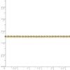 Black Bow Jewelry 1.75mm, 14k Yellow Gold Solid D/C Rope Chain Anklet or Bracelet - 4 of 4