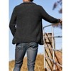 Coolmee Men's Casual Cardigan Sweater Shawl Collar Button Down Knit Blazer Jacket Knitwear with Pockets - 3 of 4