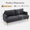 GYIIYUO 70" Loveseat Sofa Upholstered Small Couches for Bedroom, Office or Apartment - 2 of 4