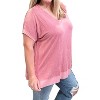 Women's Washed Knit Tunic Top - KORI - 3 of 3