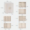 6-Tier Large Jewelry Organizer Box with Mirror, Spacious Storage for Necklaces, Rings & Watches, Beige - 3 of 4