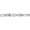 Black Bow Jewelry Men's 8mm Sterling Silver, Solid Figaro Chain Necklace - 4 of 4