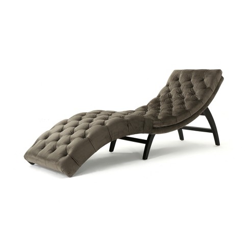 Garret Tufted Chaise Lounge Gray Christopher Knight Home