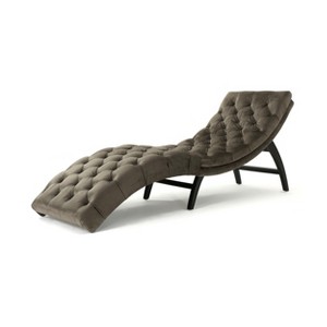 Garret Tufted Chaise Lounge Gray - Christopher Knight Home