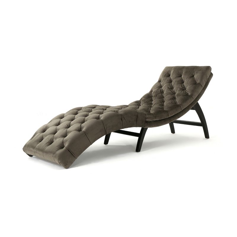 Garret Tufted Chaise Lounge - Christopher Knight Home, 1 of 6