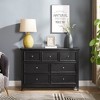 HDZNVF Modern 7 Drawers Dresser, Chest of Drawers Closet Organizers and Storage Clothes Storage Drawers Dressers, Black - 2 of 4