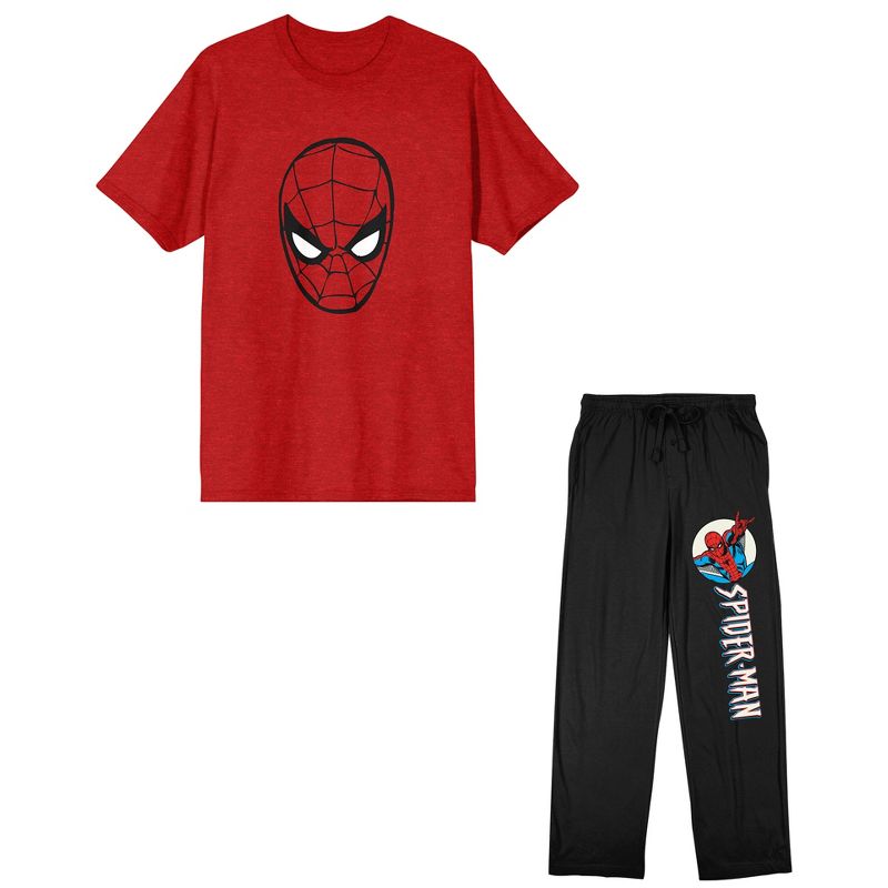 Spider-Man Classic Men's Two-Piece T-Shirt Pajama Set, 1 of 5