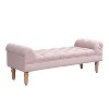 Okak Modern Diamond Button-Tufted Ottoman Bench with Rolled Arms,Upholstered Ottoman Stool for Bedroom,Entryway - 2 of 4