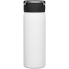 Basics Stainless Steel Insulated Water Bottle with Spout Lid – 20-Ounce, White