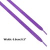 INSPIRE CHIC Reflective Dual Color Checkered Woven Flat Shoelaces 2 Pairs - 3 of 4