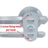 Evideco French Home Goods Wall-Mounted 3-Hook Rail Rack for Coats, Hats & Towels – Space-Saving Design, Ideal for Entryways, Bathrooms, or Bedrooms - 4 of 4