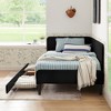 KTMBDW Twin/Full Size Platform Bed Frame, Velvet Upholstered Sofa Bed with 2 Storage Drawers & Adjustable Headboard, Wooden Slats Support - 3 of 4
