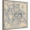 Amanti Art Indigo Floral Sketch I by Megan Meagher Canvas Wall Art Print Framed 22 x 22-in. - 2 of 4