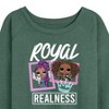 Women's - LOL Surprise! - Royal Realness Lightweight French Terry Wide Neck Long Sleeve Shirt - 2 of 4