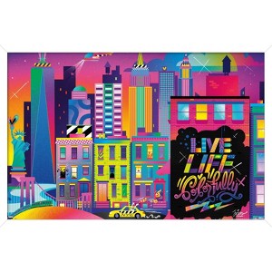Trends International Jason Naylor - Live Life Colorfully Framed Wall Poster Prints - 1 of 4