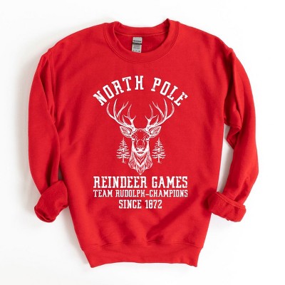 Simply Sage Market Women's Graphic Sweatshirt North Pole Reindeer Games
