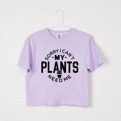 Simply Sage Market Women's My Plants Need Me Short Sleeve Relaxed Fit Cropped Tee