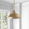 Dewdrop Modern Gold Pendant Light, Single Dome Hanging Ceiling Light Fixture for Kitchen Island Dining Room Bedroom - 2 of 4
