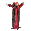 5 Ft. Animated Standing Black & Red Clown Halloween Decoration - 2 of 2