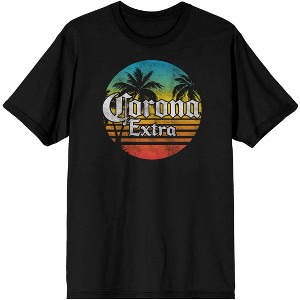 Corona Logo Gradient Men's Black T-Shirt - 1 of 3