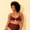 Women's Tie-Front Underwire Bikini Top - Shade & Shore™ - 4 of 4