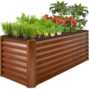 Best Choice Products 8x2x2ft Raised Metal Outdoor Garden Bed, Planter Box for Flowers, Vegetables, Herbs - 1 of 4