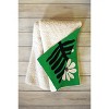 Modern Tropical Mod Flower Garden Black White Fleece Blanket - Deny Designs - 2 of 2