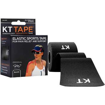 KT Tape 10" Precut Kinesiology Therapeutic Elastic Sports Roll, 20 Strips