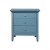 Vynxaria Casual Teal Storage Nightstand, 26"H x 24"W x 18"D, Drawer Space, No-Assembly Required - 2 of 4