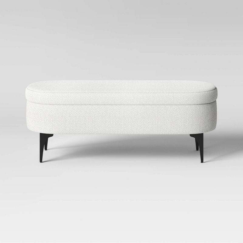 Storage Bench with Metal Legs Cream Boucle - Threshold™, 5 of 9