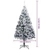 vidaXL Artificial Christmas Tree Green 70.9" PVC and Steel and Plastic - 4 of 4