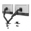 Mount-It! Full Motion Dual Monitor Mount with Spring Arms, 17 in. to 32 in. with Tilt, Rotation, Swivel, Height Adjustment, Clamp or Grommet, Black - image 4 of 4