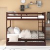 NicBex Full over Full Bunk Bed Convertible Pine Bed Frame with 2 Drawers, Ladder and Full Length Guardrail, No Box Spring Required - image 2 of 4